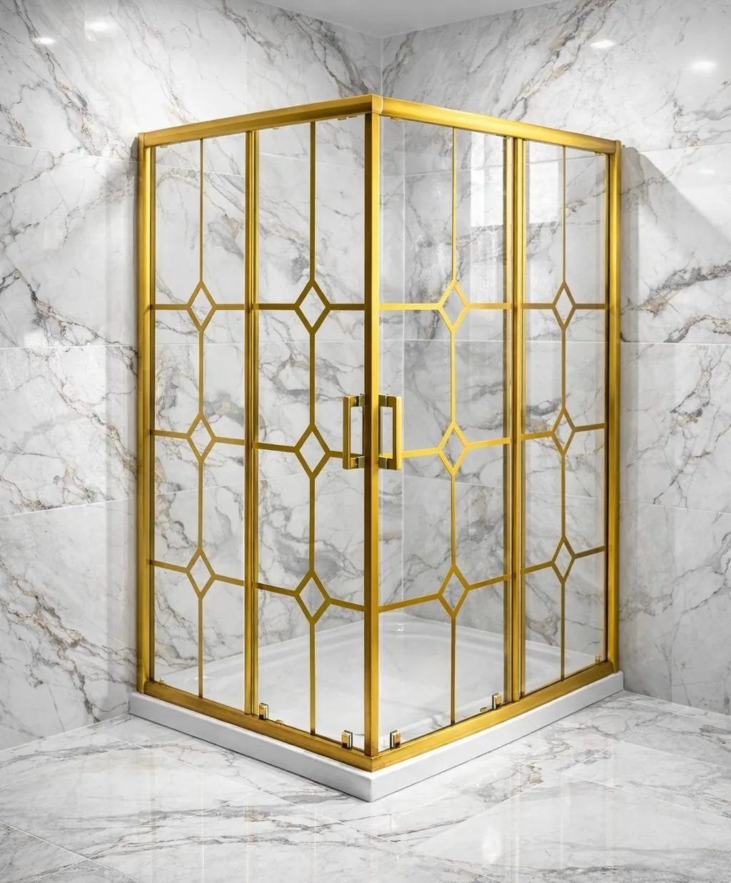 Gold profilli duşakabin